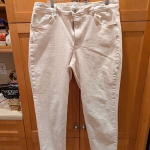 Denim Hi Rise Straight Leg Jeans, 18R